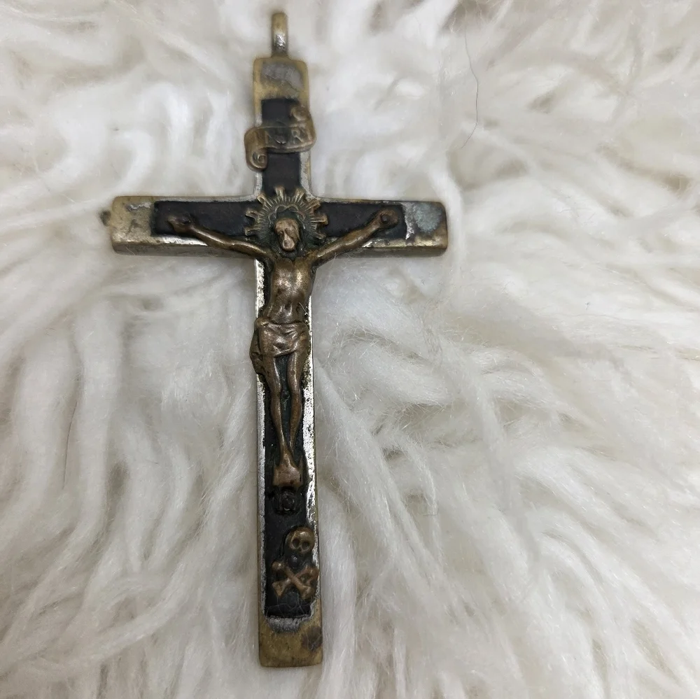 WW11 German Army Officer Pectoral Cross Skull Crossbone Pendant